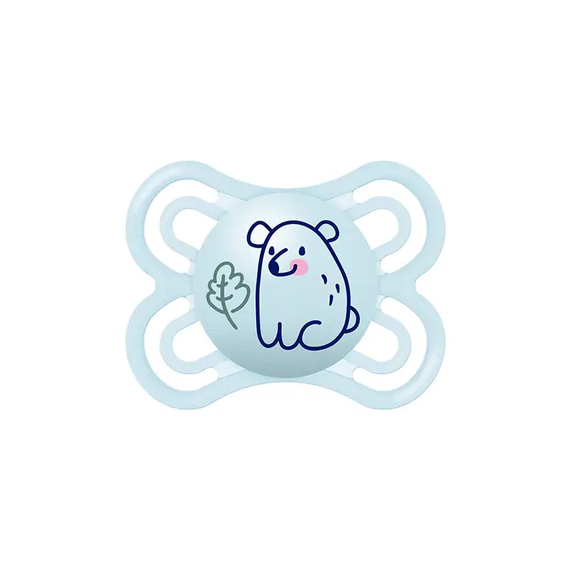 MAM Baby Schnuller Perfect 2-6 m Silikon Matt Blau
