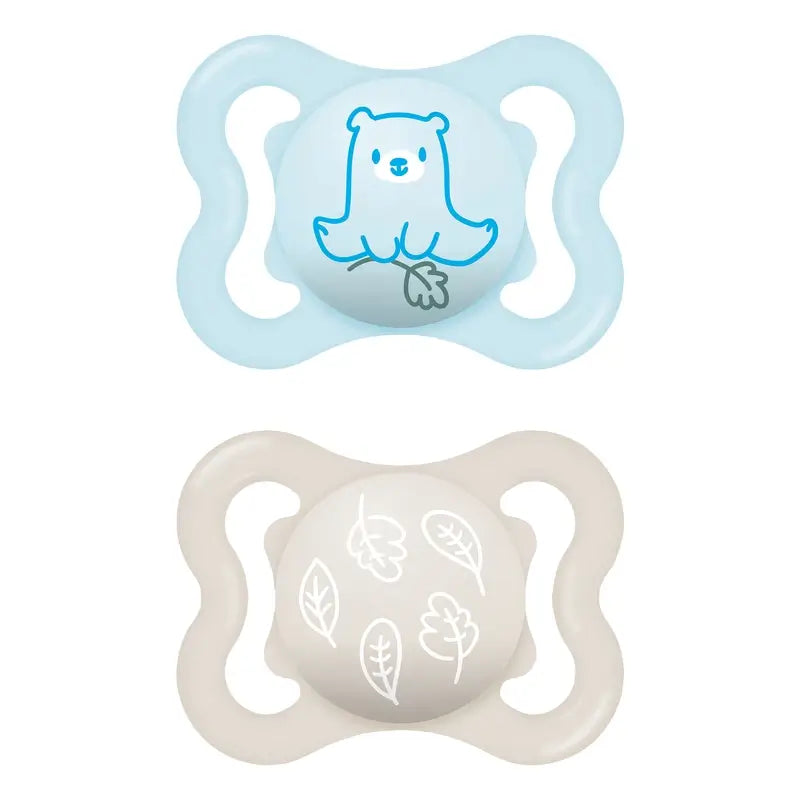 Mam Baby Supreme Silikon Schnuller Blau 2-6M, 2 Stück