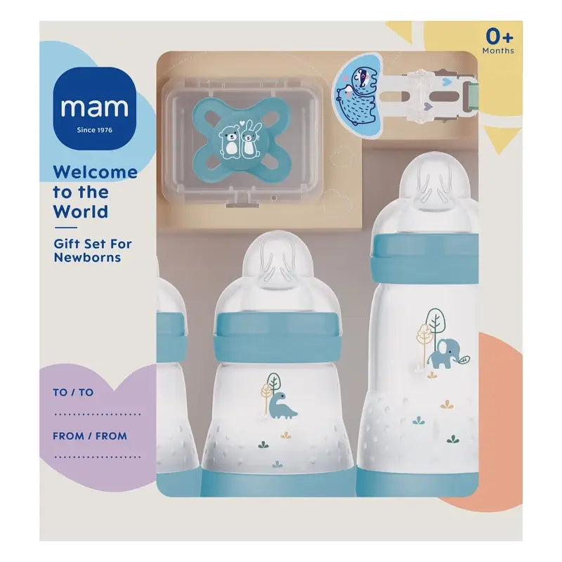 Mam Baby Willkommen in der Welt Neugeborenen-Set blau