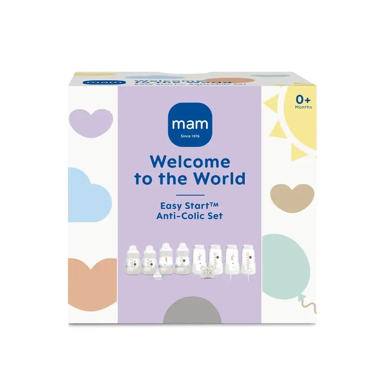Mam Baby Willkommen in der Welt Neugeborenen-Set Neugeborenen-Flaschen Easy Star Neutral
