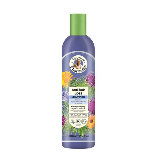 Mama Pharmelia Shampoo Stop Hair Loss Aromatisches Rosmarin & Klette Pflegendes Shampoo, 500ml