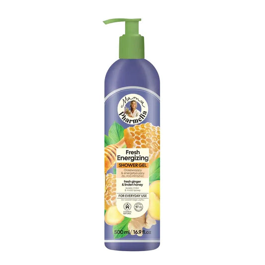 Mama Pharmelia Fresh Energising Shower Gel With Ginger And Linden Honey, 500 Ml