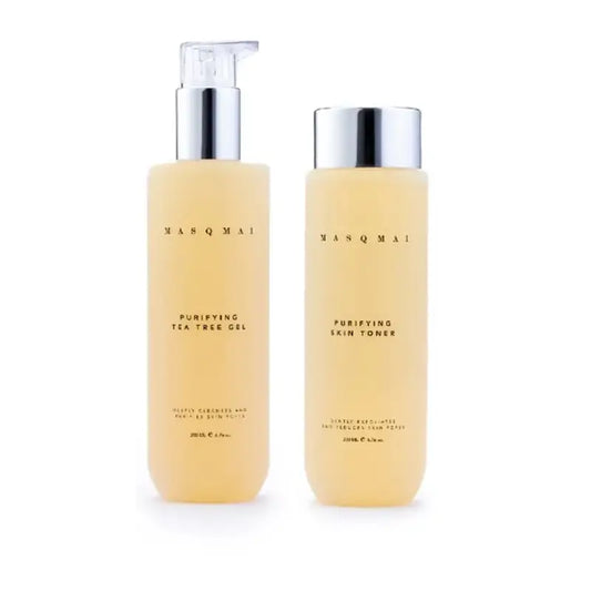 Masqmai Reinigendes Teebaum-Gel 200 ml + Masqmai Reinigendes Gesichtswasser 200 ml