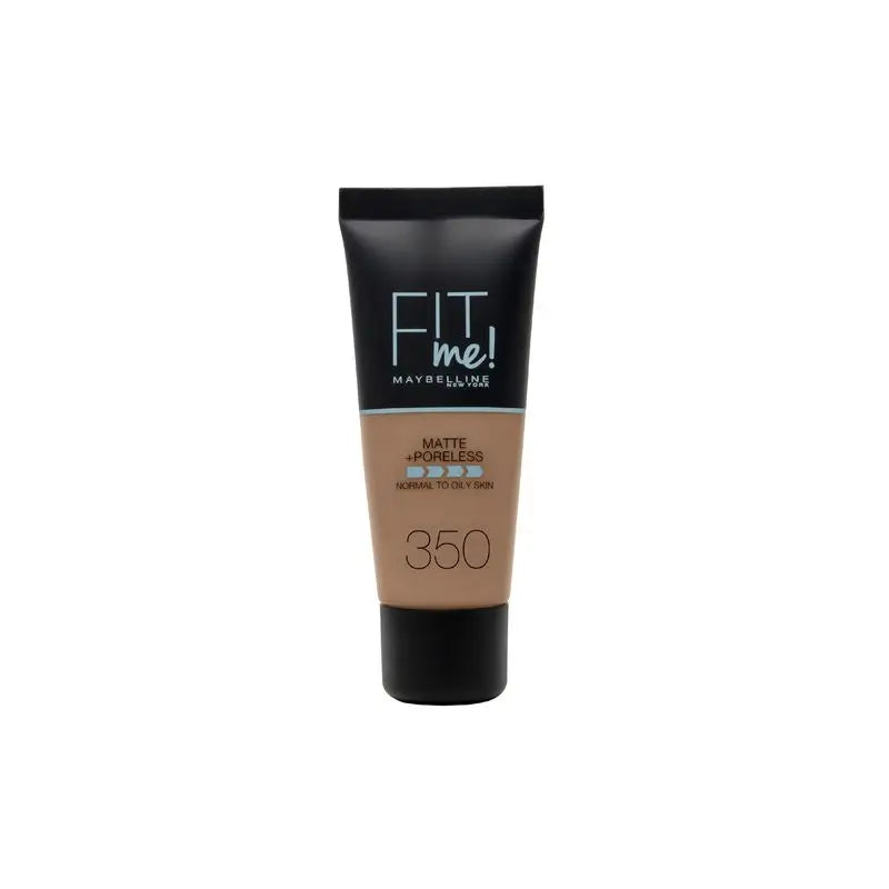 Maybelline New York Fit Me Matte & Refine Makeup Foundation Shade 350 Caramel Passt zu Ihrem Ton & Textur dunkler Haut - 30Ml
