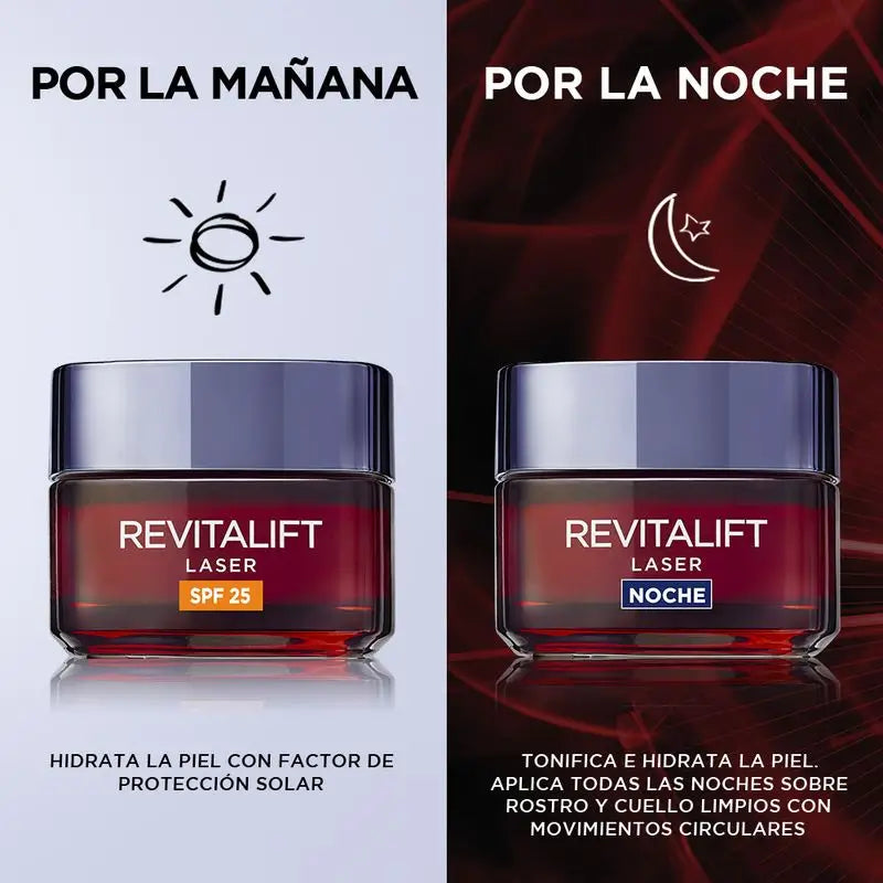 L'Oréal Paris Revitalift Laser Anti-Ageing Night Cream Triple Action, Anti-Falten und Multi-Korrektur, 50 ml
