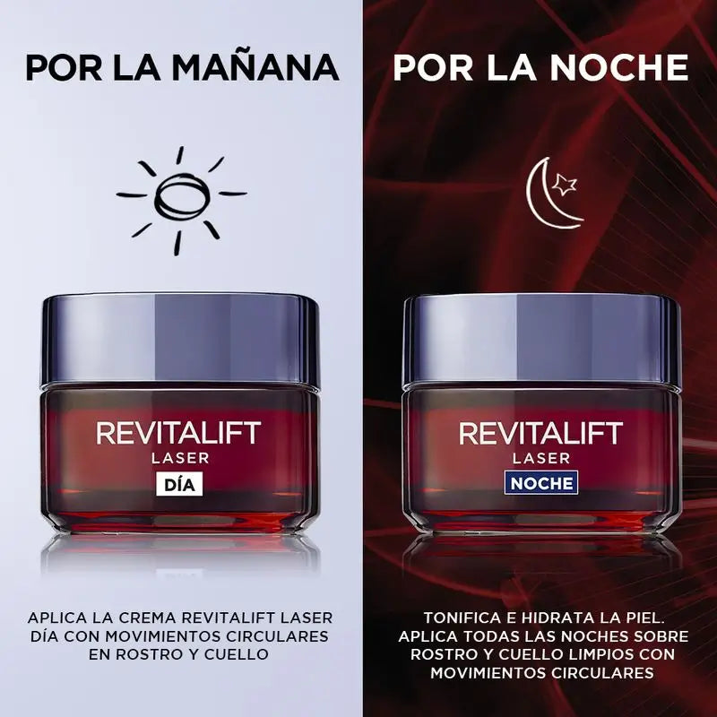 L'Oréal Paris Revitalift Laser, Intensive Anti-Ageing Tagescreme mit Vitamin C, Pro-Retinol und Hyaluronsäure, 50ml