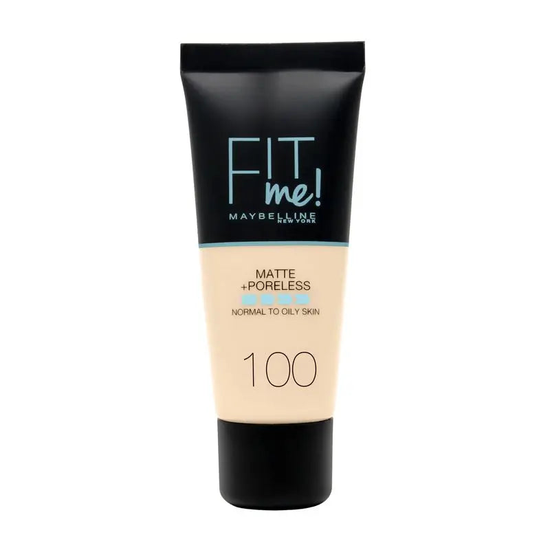 Maybelline New York Fit Me Matte & Refine Foundation Foundation Shade 100 Warm Ivory Passt sich Ihrem Hautton und Ihrer Textur sehr leicht an - 30Ml