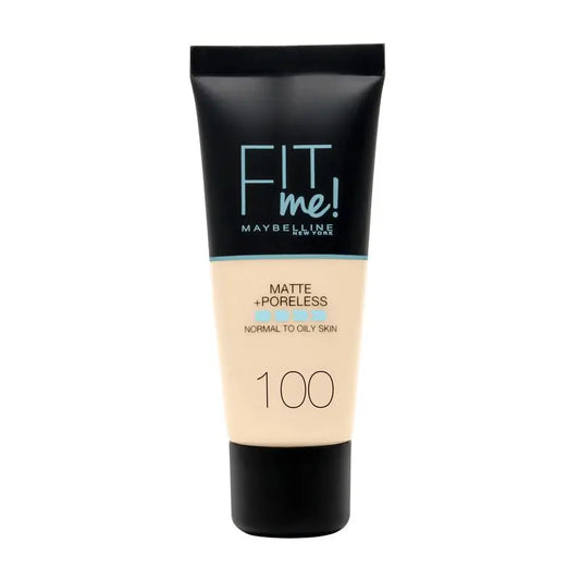 Maybelline New York Fit Me Matte & Refine Foundation Foundation Shade 100 Warm Ivory Passt sich Ihrem Hautton und Ihrer Textur sehr leicht an - 30Ml