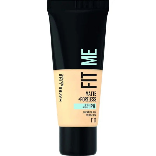 Maybelline New York Fit Me Matte and Refine Foundation Farbton 110 passt zu Ihrem hellen Hautton und Ihrer Textur, 30ML