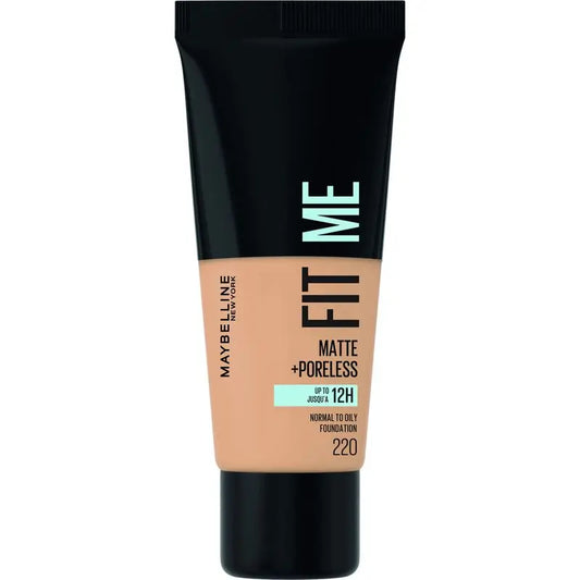 Maybelline New York Fit Me Matte & Refine Foundation Farbton 220 Passt sich Ihrem Hautton und Ihrer Textur an, 30Ml