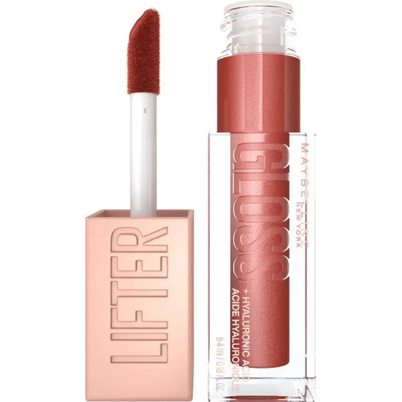 Maybelline New York Lifter Gloss Bronzed Lip Gloss, Intensive Feuchtigkeit, aufgeplusterte Lippen. Farbton 16 Rust