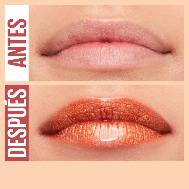 Maybelline New York Lifter Gloss Bronzed Lip Gloss, Intensive Hydratation, aufgeplusterte Lippen. Farbton 19 Gold