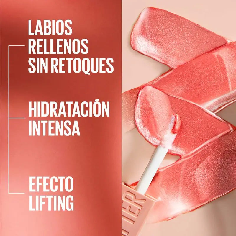Maybelline New York Lifter Gloss Bronzed Lip Gloss, Intensive Hydratation, aufgeplusterte Lippen. Farbton 19 Gold