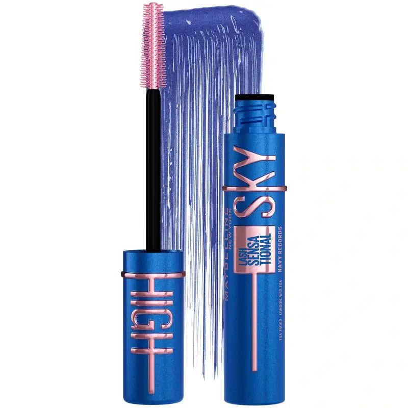 Maybelline New York Lash Sensational, Sky High Wasserfeste Wimperntusche, Marineblau, 1 St.
