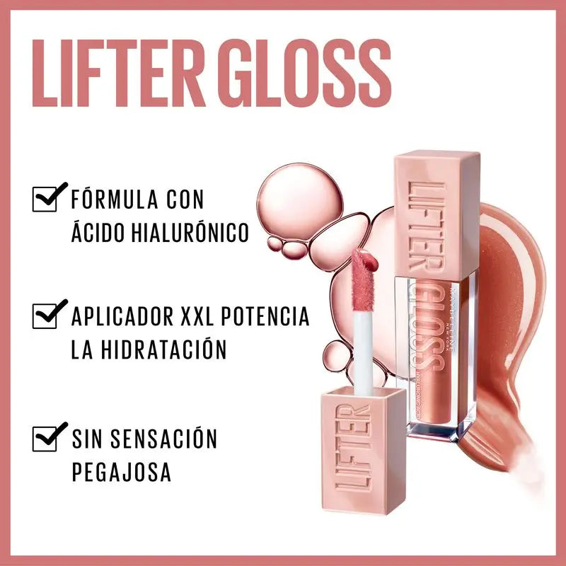 Maybelline New York Lifter Gloss Lipgloss Farbton 01 Pearl . Intensive Feuchtigkeitspflege und aufgepolsterte Lippen.