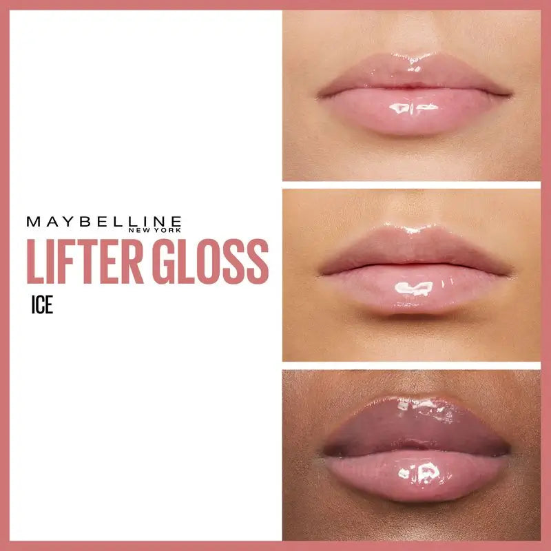 Maybelline New York Lifter Gloss Lipgloss Farbton 02 Ice. Intensive Feuchtigkeitspflege und aufgepolsterte Lippen.