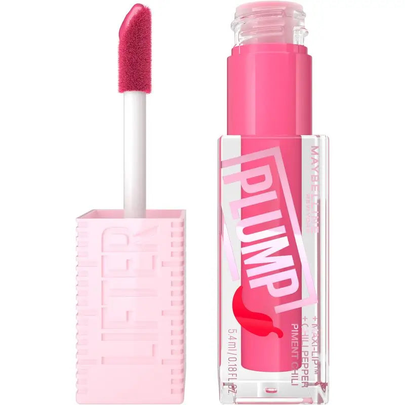 Maybelline New York Lifter Plump mit Chili-Pfeffer und Hyaluronsäure, Farbton 005 Pink Sting