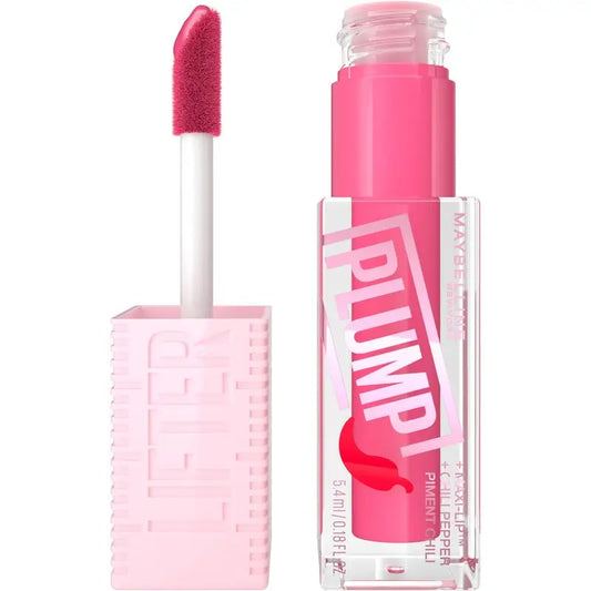 Maybelline New York Lifter Plump mit Chili-Pfeffer und Hyaluronsäure, Farbton 005 Pink Sting