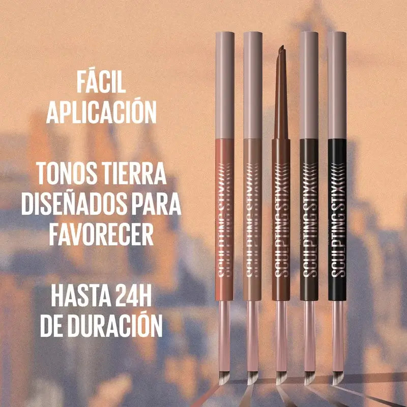 Maybelline New York Sculpting Stix Eyeliner 2 In 1, Schwarz Blur 016, 0,7G