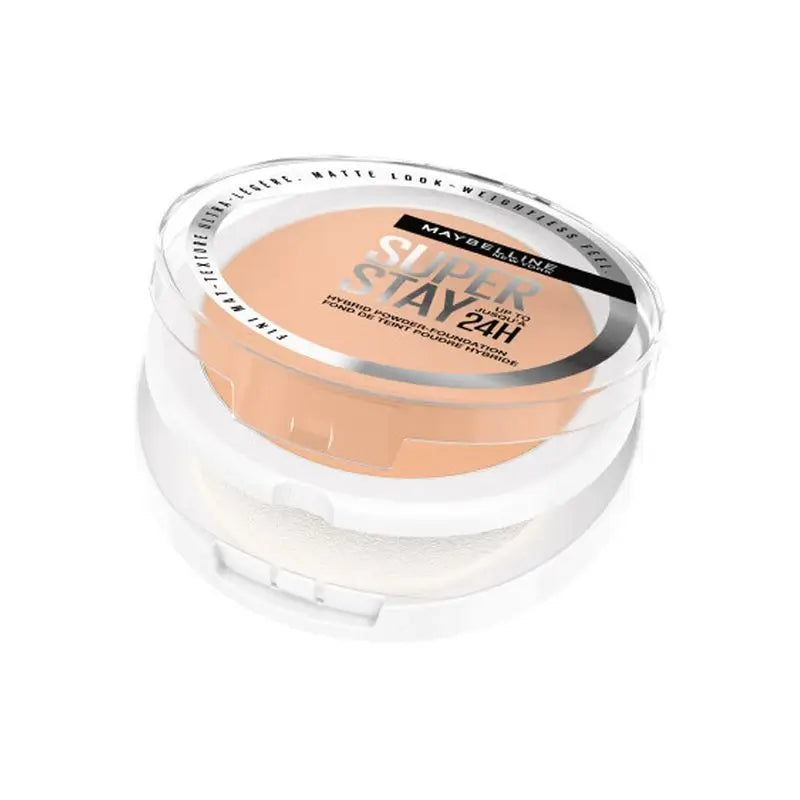 Maybelline New York Superstay Hybrid 24H Powder Foundation, Superabdeckung, Superleicht, bis zu 24 Stunden, Farbton 21