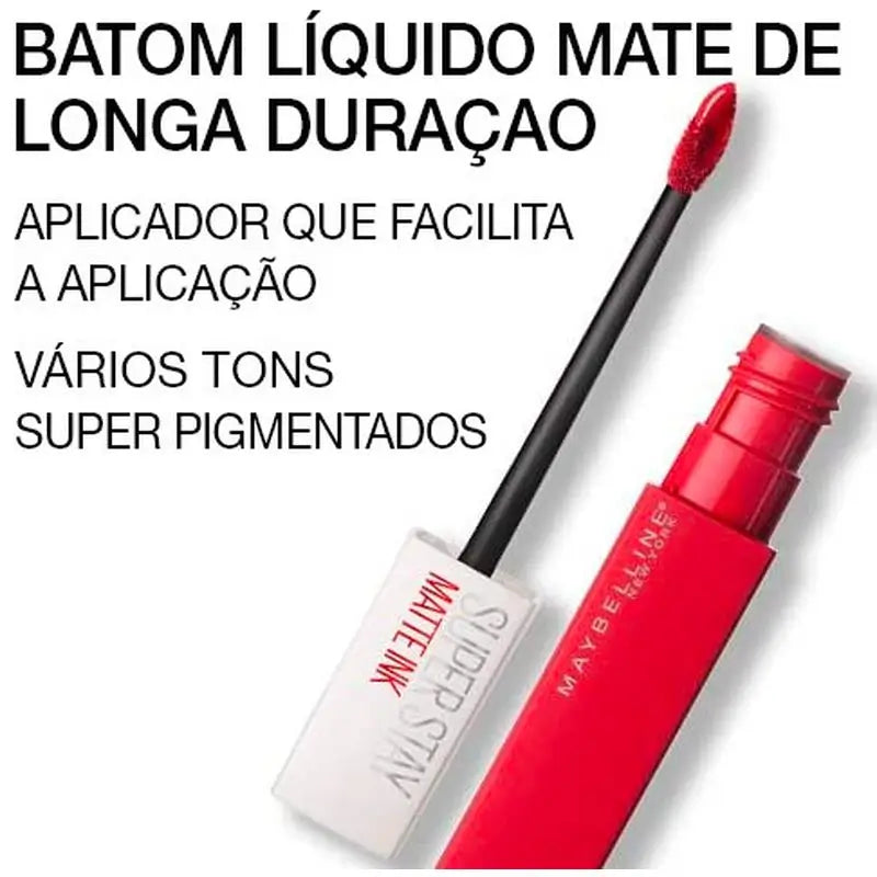 Maybelline New York Superstay Matte Ink, flüssiger Lippenstift Farbton 340 Exhilarator
