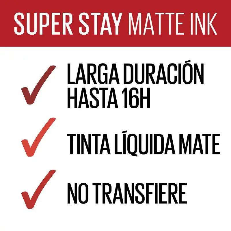 Maybelline New York Superstay Matte Ink, flüssiger Lippenstift Farbton 340 Exhilarator