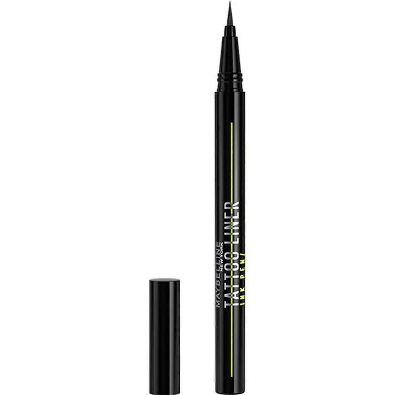 Maybelline New York Tattoo Liner Ink Pen, Eyeliner im Stiftformat, wasserfest, Tattoo-Formel bis zu 24 Stunden, schwarz