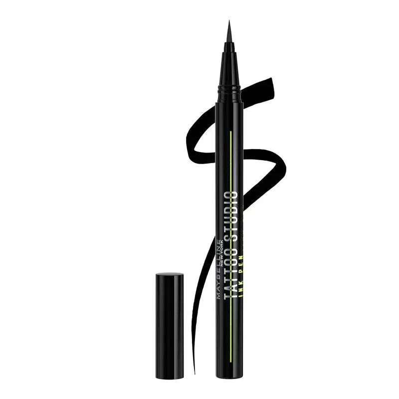 Maybelline New York Tattoo Liner Ink Pen, Eyeliner im Stiftformat, wasserfest, Tattoo-Formel bis zu 24 Stunden, schwarz