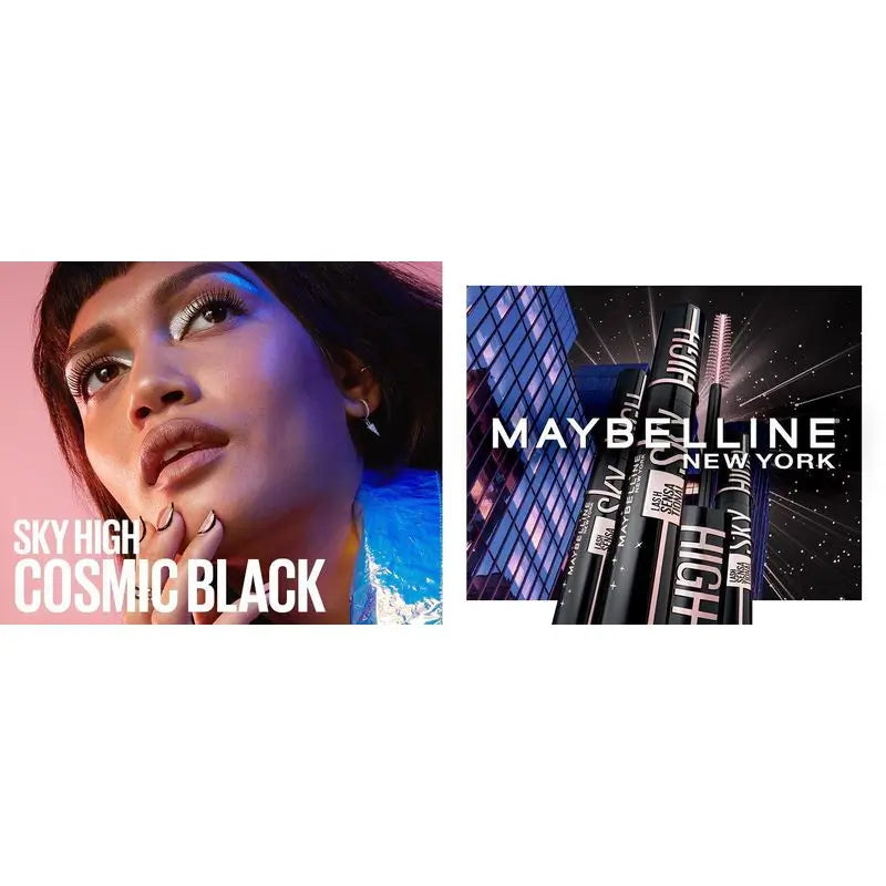 Maybelline New York Lash Sensational Sky High Cosmic: Ultraschwarze Wimperntusche mit Länge und Volumen
