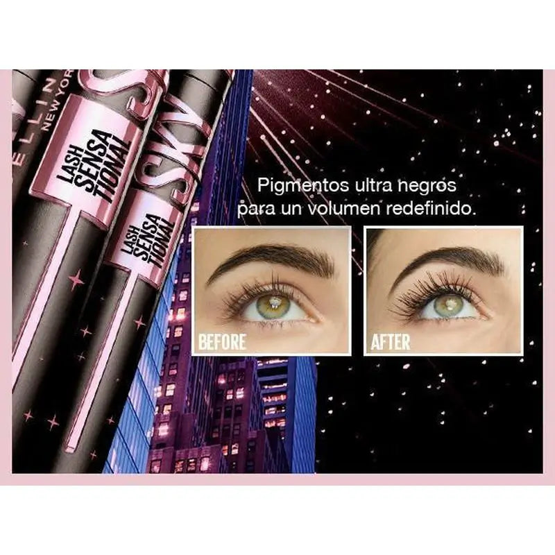 Maybelline New York Lash Sensational Sky High Cosmic: Ultraschwarze Wimperntusche mit Länge und Volumen