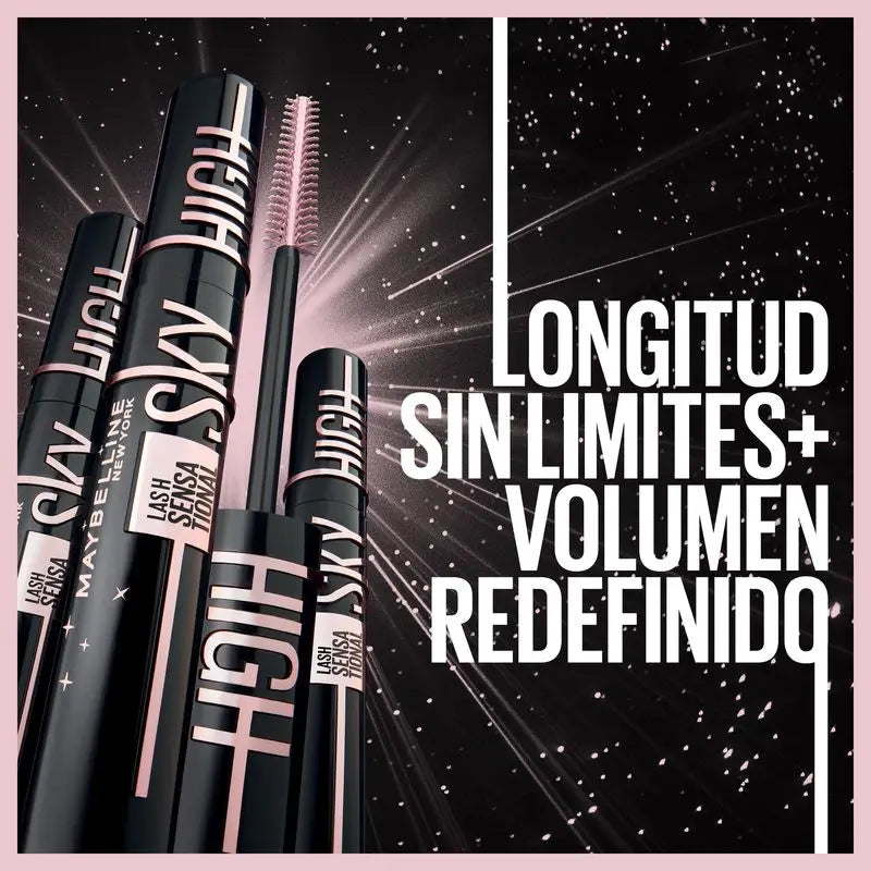 Maybelline New York Lash Sensational Sky High Cosmic: Ultraschwarze Wimperntusche mit Länge und Volumen
