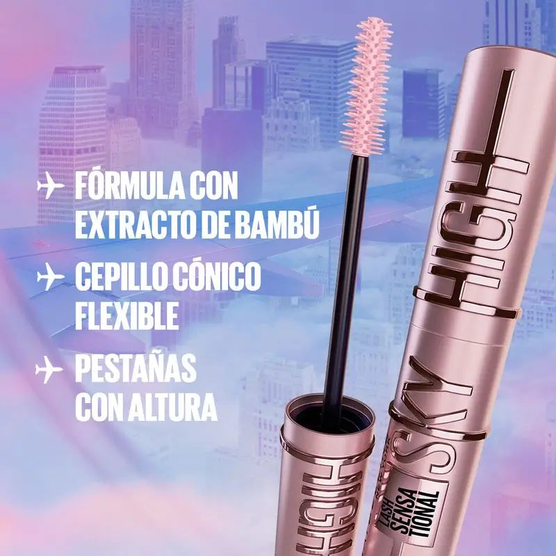 Maybelline New York Lash Sensational Sky High Mascara: Länge und Volumen, Farbton Burgundy Haze
