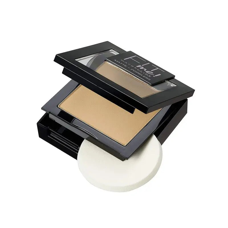 Maybelline New York Mattifying Powder Fit Me Matte & Refine Shade 250 Sun Beige Medium Dark Skin. - 9Gr