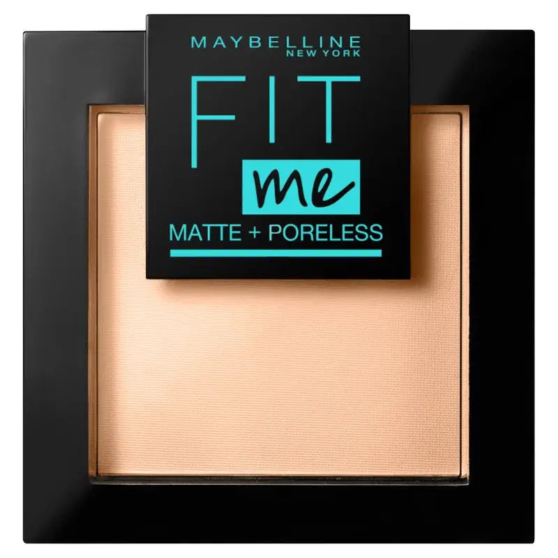 Maybelline New York Mattifying Powder Fit Me Matte & Refine Shade 250 Sun Beige Medium Dark Skin. - 9Gr