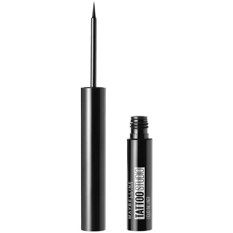 Maybelline New York Tattoo Liner Semi-Permanent Eyeliner mit Pinsel Farbton 710 Inked Black, Schwarz