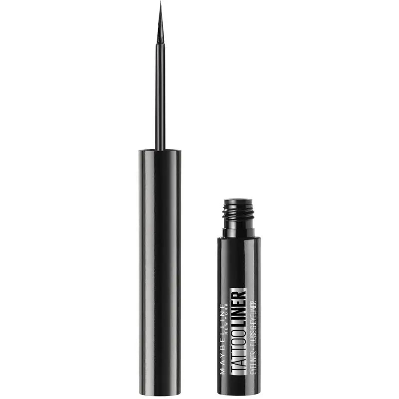 Maybelline New York Tattoo Liner Semi-Permanent Eyeliner mit Pinsel Farbton 710 Inked Black, Schwarz