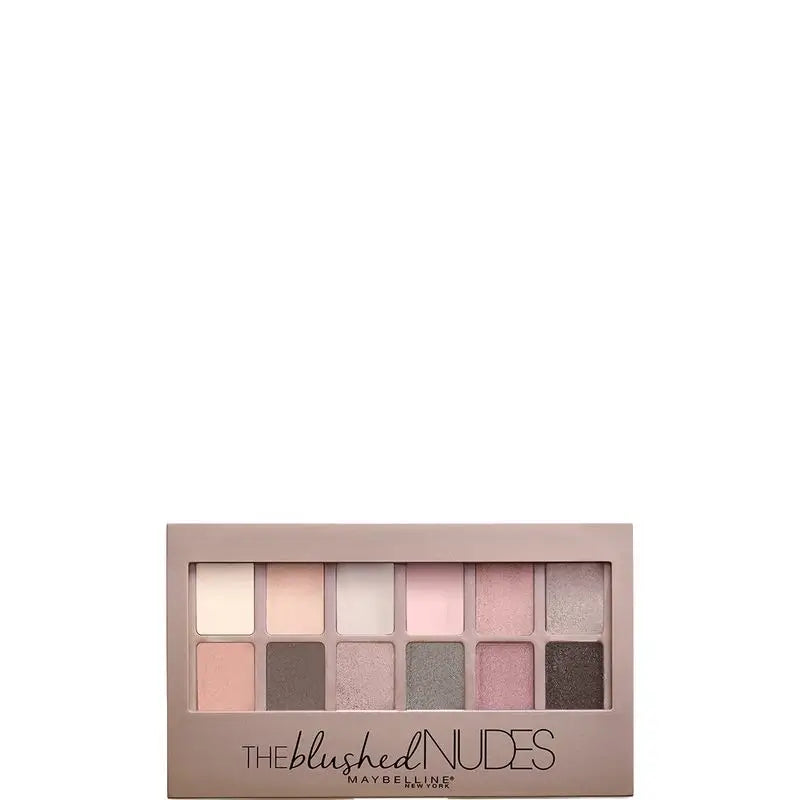 Maybelline New York The Blushed Nudes Eyeshadow Palette 12 Nude- und Rosatöne, 9,6 g