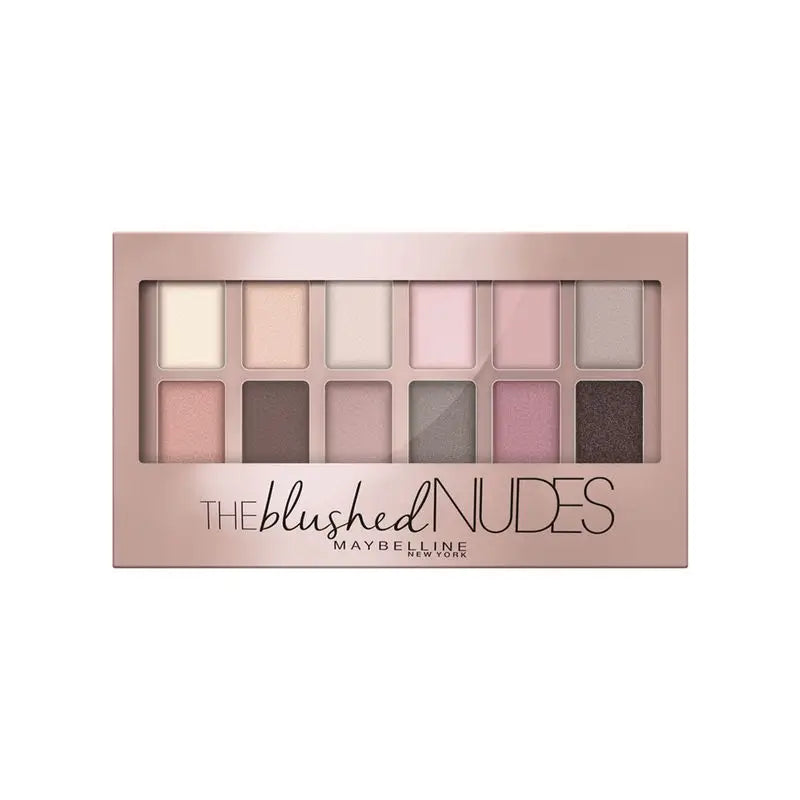 Maybelline New York The Blushed Nudes Eyeshadow Palette 12 Nude- und Rosatöne, 9,6 g