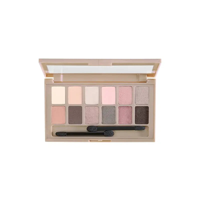 Maybelline New York The Blushed Nudes Eyeshadow Palette 12 Nude- und Rosatöne, 9,6 g