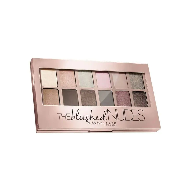 Maybelline New York The Blushed Nudes Eyeshadow Palette 12 Nude- und Rosatöne, 9,6 g