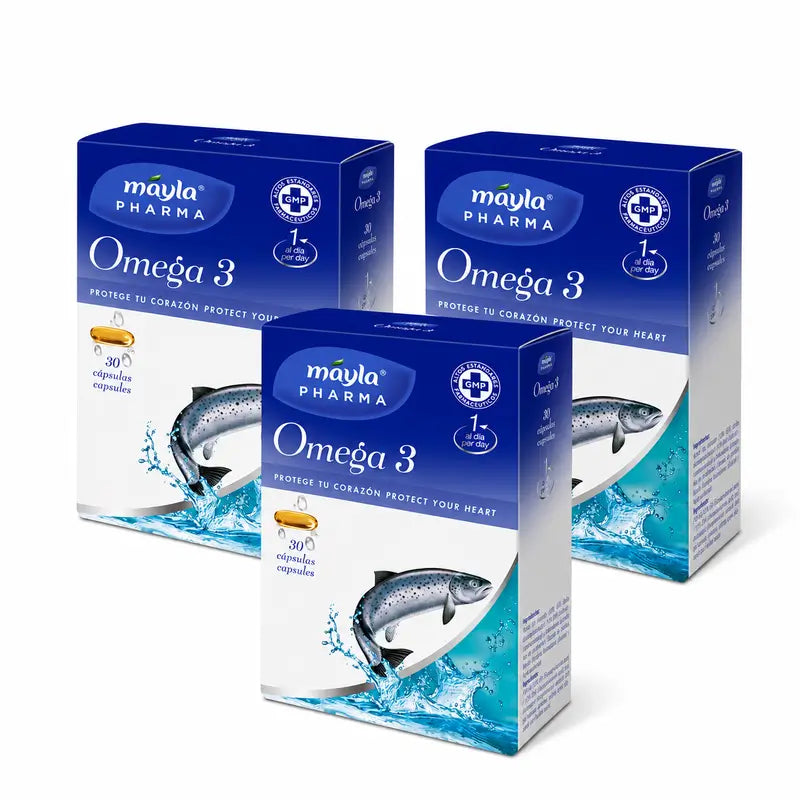 Mayla Pharma Omega 3, Packung 3 x 30 Kapseln
