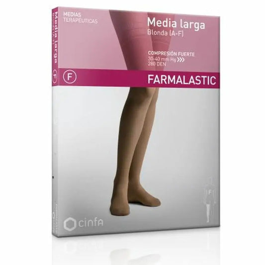 Farmalastic Long Stocking Blonda Strong Compression Beige, Small Size, Unit
