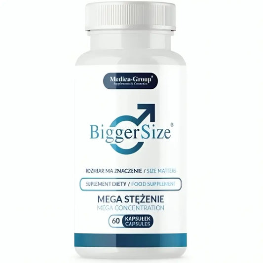 Medica Group Biggersize Natürliches Nahrungsergänzungsmittel zur Steigerung der männlichen Vitalität und Energie, 60 Kapseln