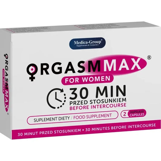 Medica Gruppe Orgasmus Max für Frauen Natürliche Kapseln zur Verbesserung der weiblichen Vitalität & intime Zufriedenheit, 2 Kapseln