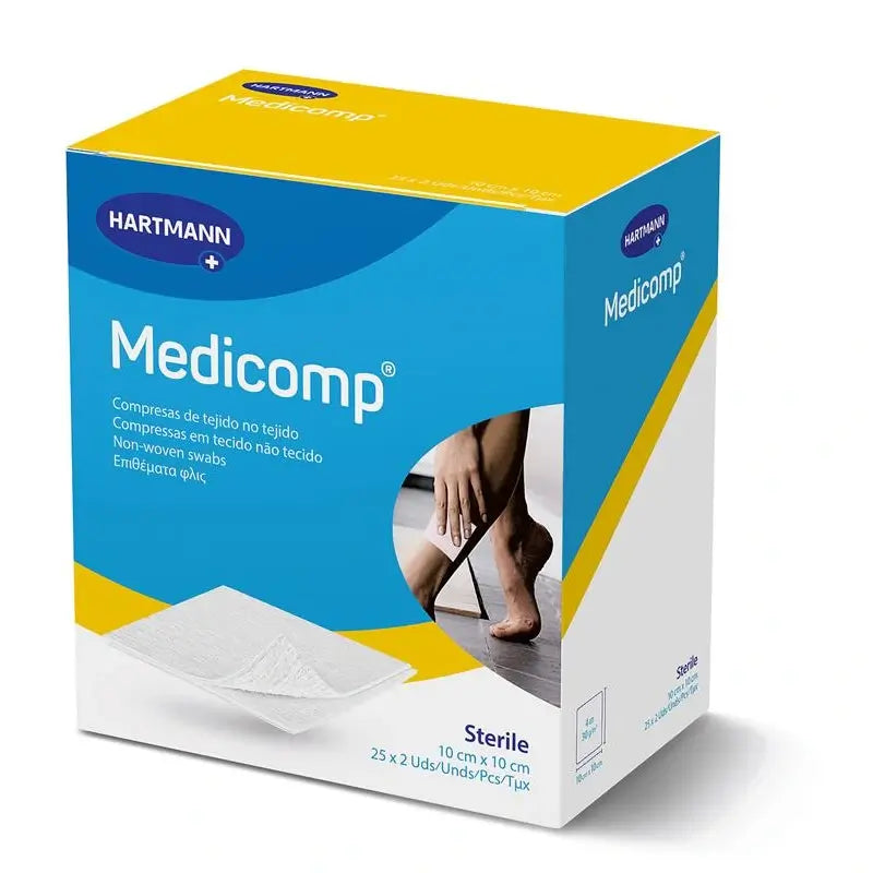Medicomp Steriler Verbandmull 10X10 cm 50 Stück