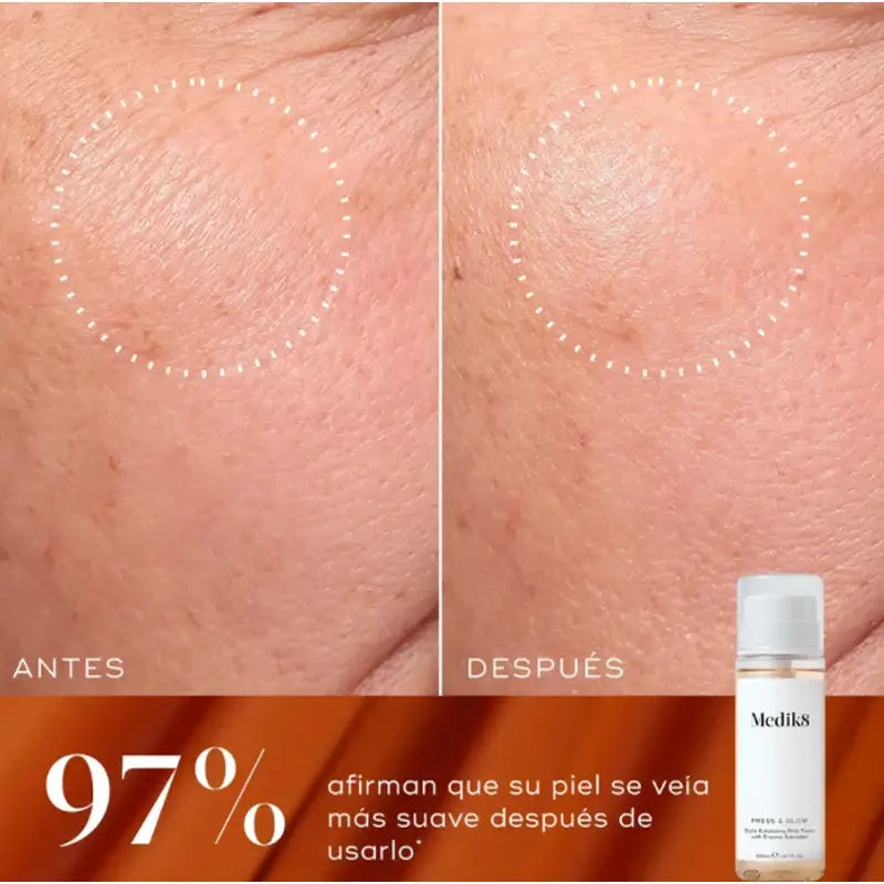 Medik8 Luminous Lift Press Glow 200 ml + Flüssige Peptide 30 ml