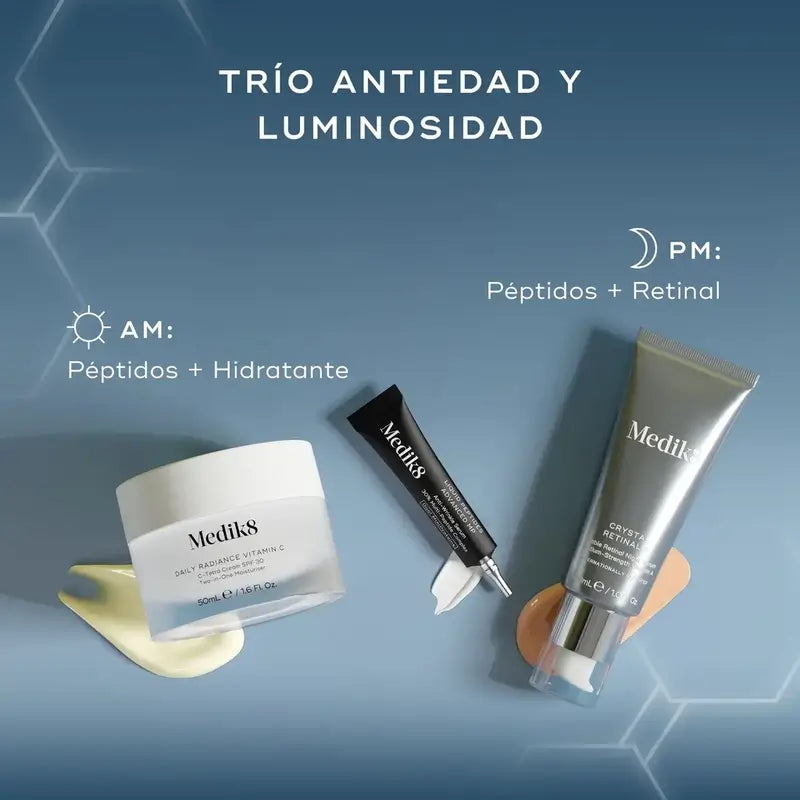 Medik8 Verjüngung Reset Daily Radiance Vit C 50Ml + Crystal Retinal 3 30Ml + Liquid Peptides Deluxe