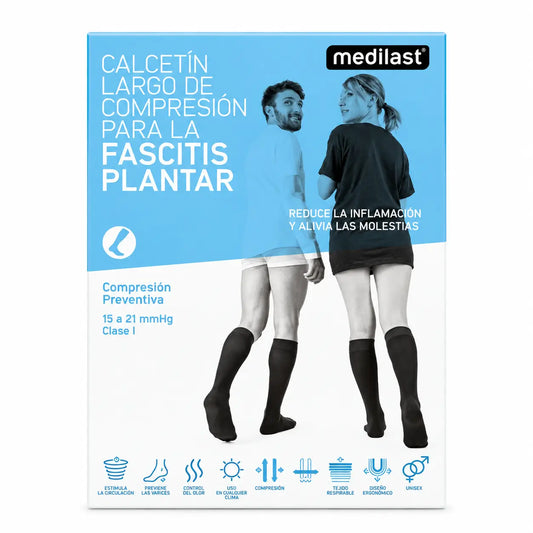 Medilast Fascitis Lange Socken Schwarz Große Größe