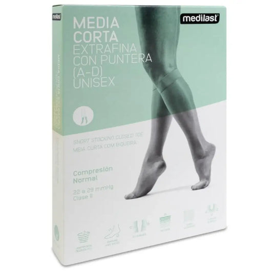 Medilast Short Socks Toe C.N. Schwarz