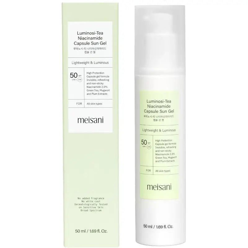 Meisani Luminosi-Tea Niacinamid-Kapseln Sun Gel LSF 50, 50 ml